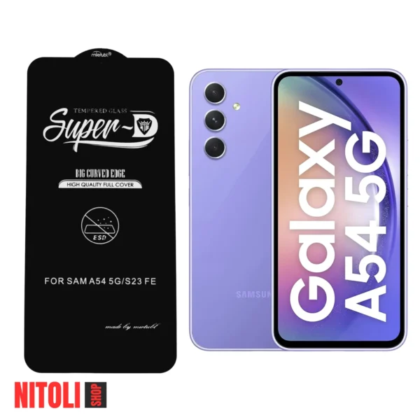 خرید گلس سامسونگ A54 5G مدل SuperD | کیت نصب کامل + تضمین اصالت + ارسال سریع