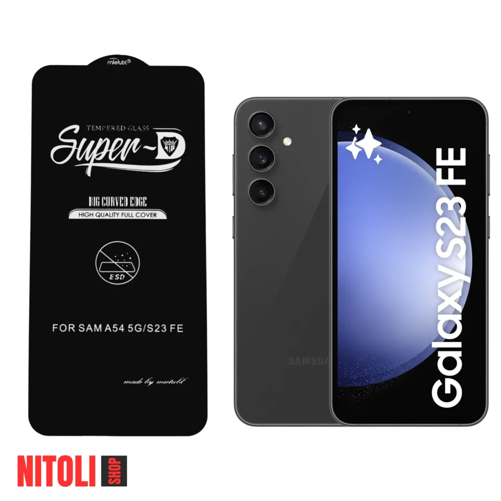 خرید گلس سامسونگ S23 FE مدل SuperD | کیت نصب کامل + تضمین اصالت + ارسال سریع