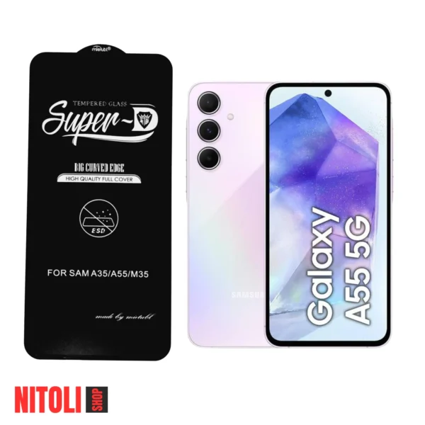 خرید گلس سامسونگ A55 5G مدل SuperD | کیت نصب کامل + تضمین اصالت + ارسال سریع