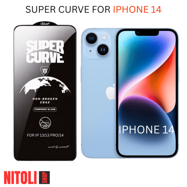 خرید گلس آیفون 14 نرمال مدل super curve | کیت نصب کامل + تضمین اصالت + ارسال سریع