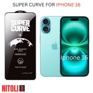 خرید گلس آیفون 16 نرمال مدل super curve | کیت نصب کامل + تضمین اصالت + ارسال سریع