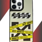 ✅ قاب آیفون 14 پرومکس آینه‌ای طرح اف‌وایت (افوایت | Off-White) | خاص و مقاوم با طراحی متفاوت