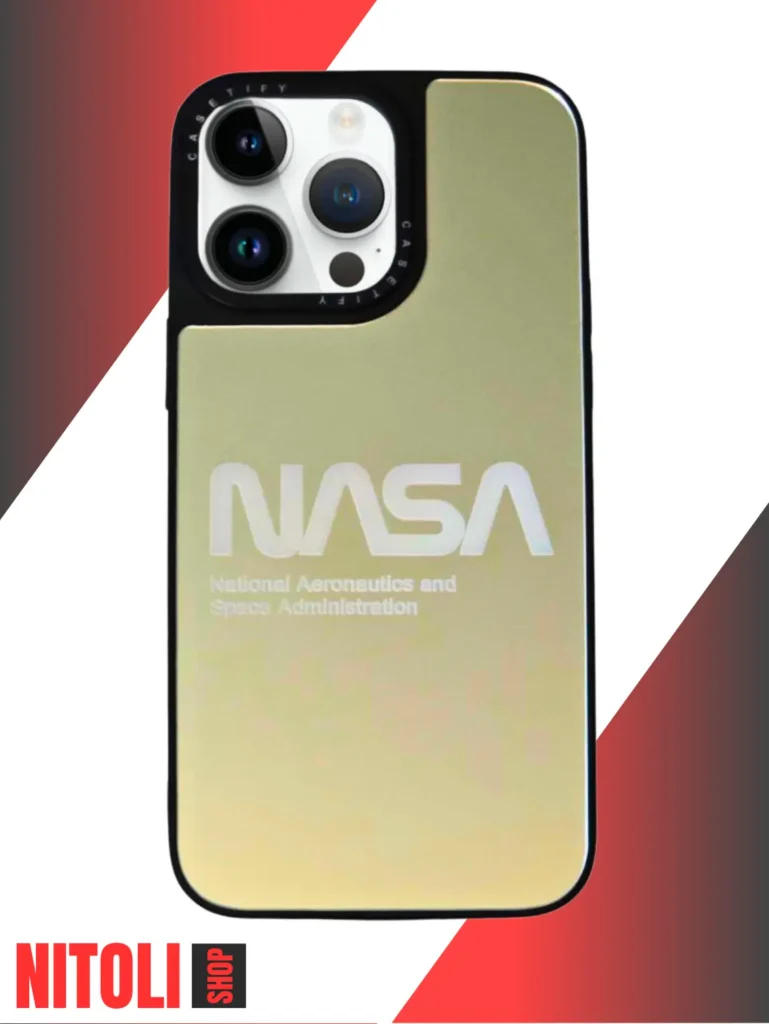 ✅قاب آیفون 14 پرومکس مدل اینه ای طرح ناسا | بدنه سخت مقاوم + طراحی خاص