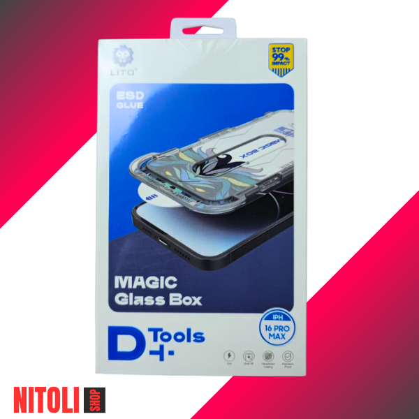 گلس آیفون 16 پرو مکس LITO با کیت نصب آسان | گلس ضد خش و ضد حباب