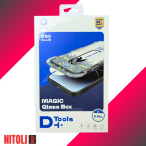 گلس آیفون 16 پرو LITO | محافظ صفحه ضد خش و ضد حباب با کیت نصب آسان