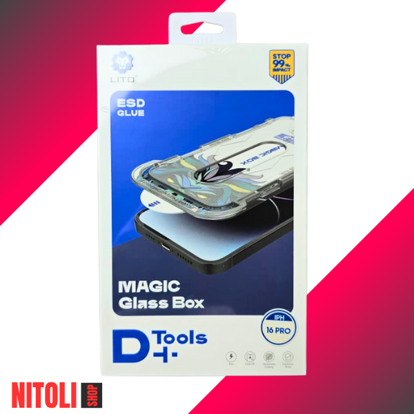 گلس آیفون 16 پرو LITO | محافظ صفحه ضد خش و ضد حباب با کیت نصب آسان